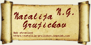 Natalija Grujičkov vizit kartica
